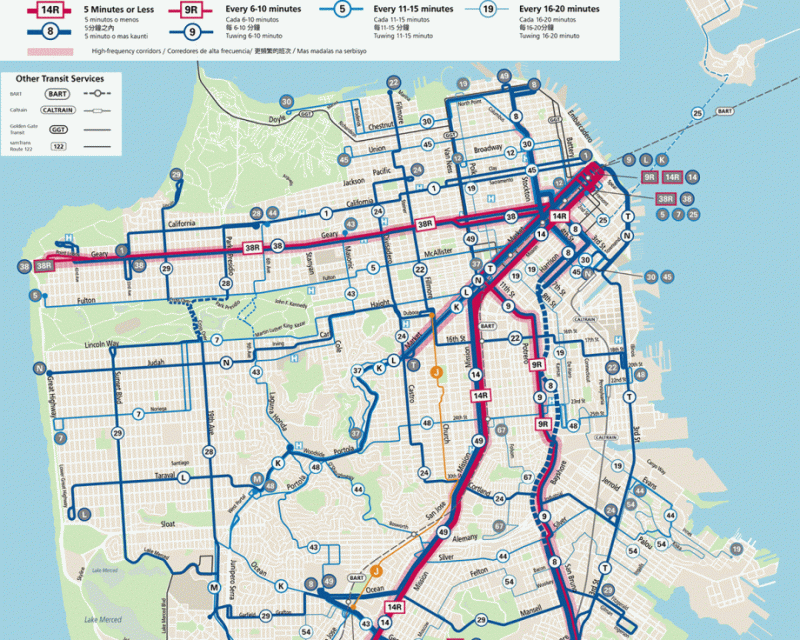 Graphic of the December 19 core service map