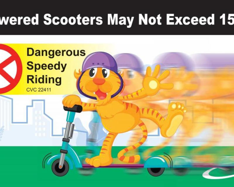 Scooter may not exceed 15 mph