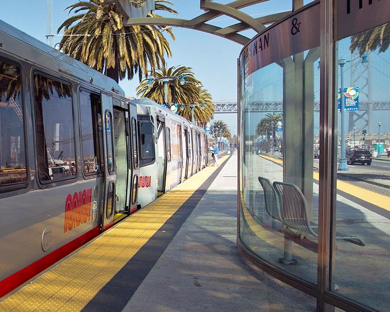 A T Third Muni Metro platform