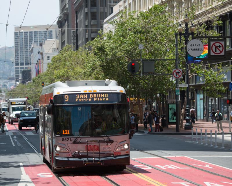 9 San Bruno bus on Market Street