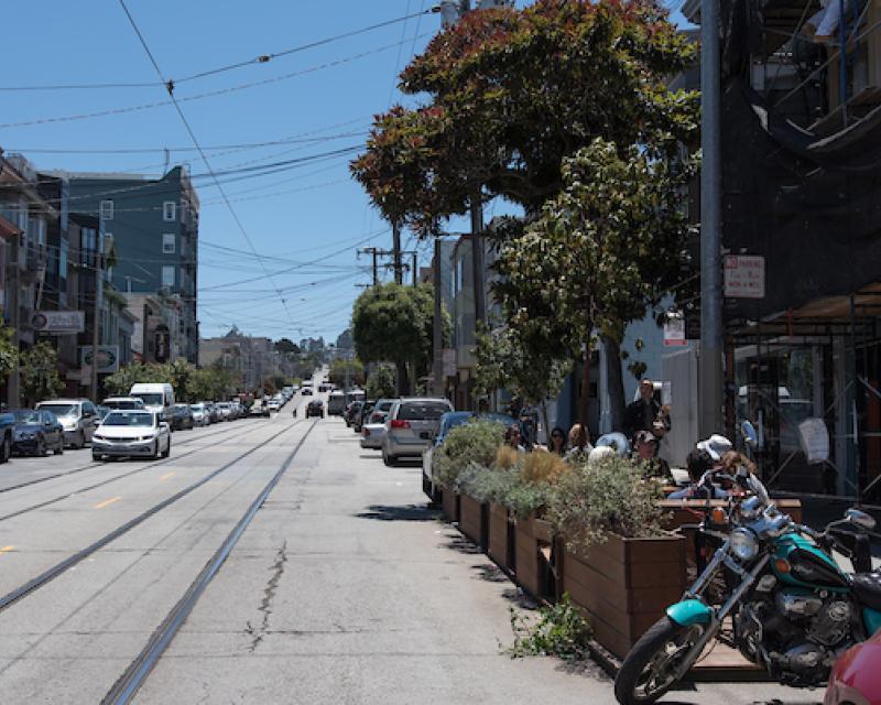 Inner Sunset parklet on 9th avenue