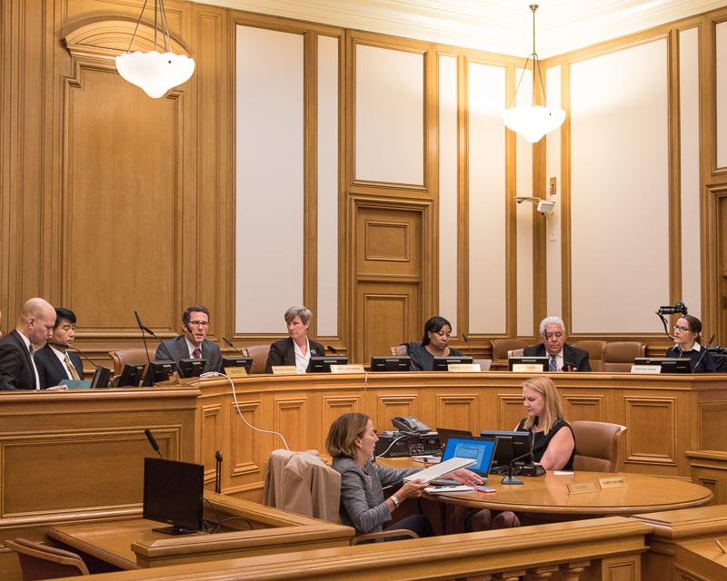 SFMTA board members seated in meeting room