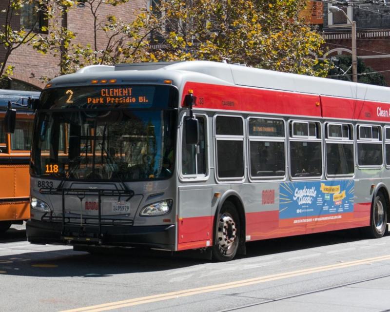 Photo of a 2 Clement Muni bus