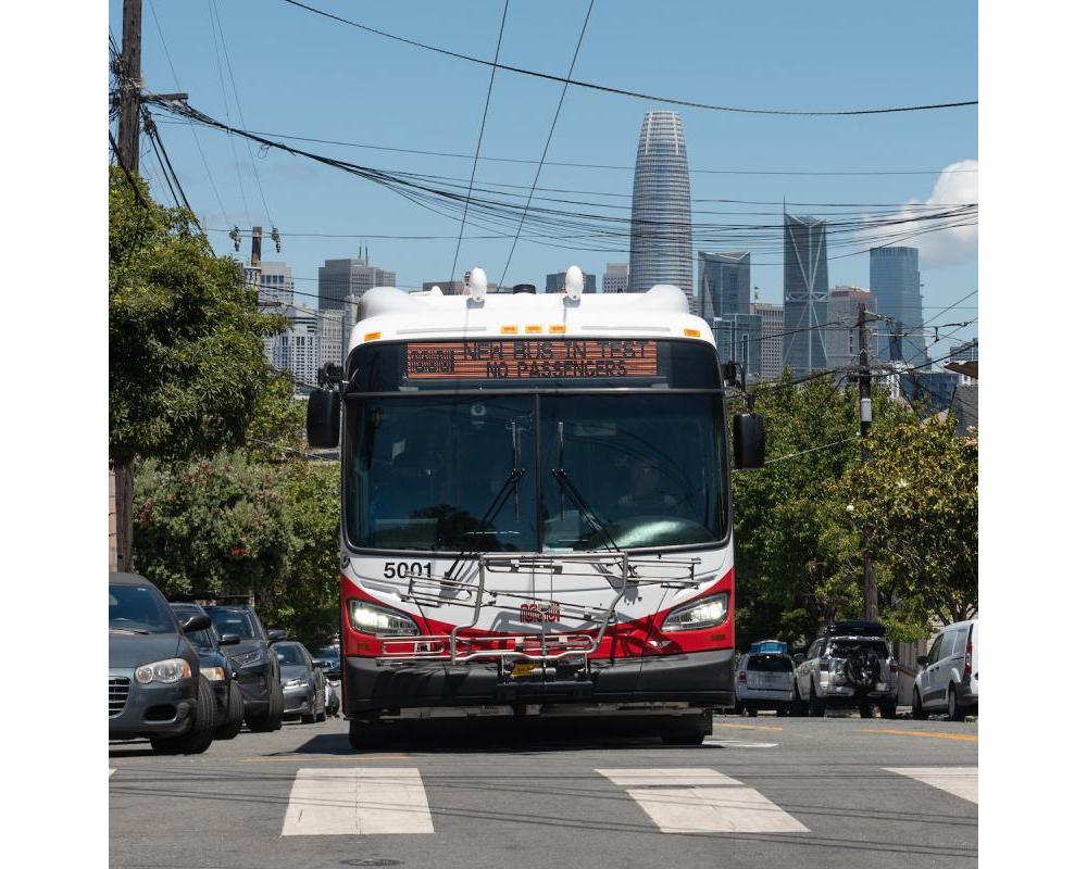 New battery electric buses are testing routes on San Francisco hills