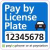 Pay by License plate meter sign