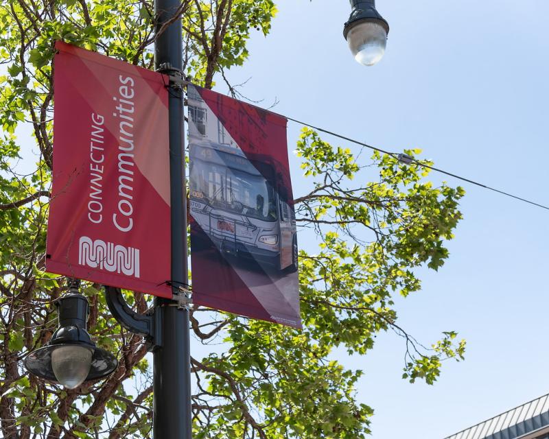 Connected Communities branded street pole