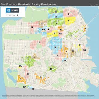 Map of Residential Parking Permit 