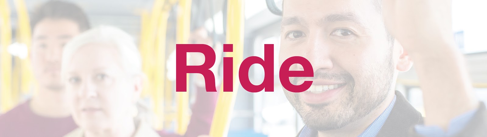 Ride. Image: Customers riding a Muni bus.