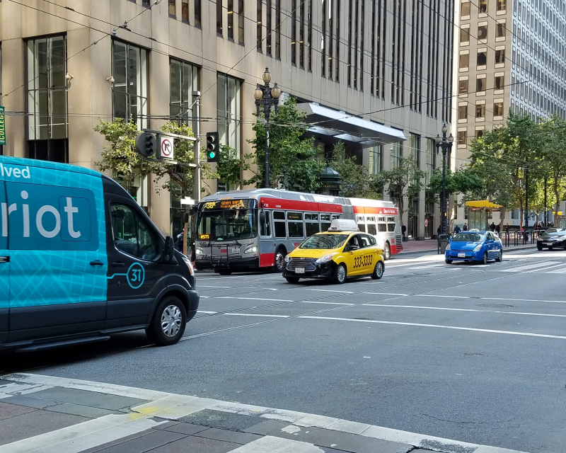 Image of a Chariot Vehicle on Market street