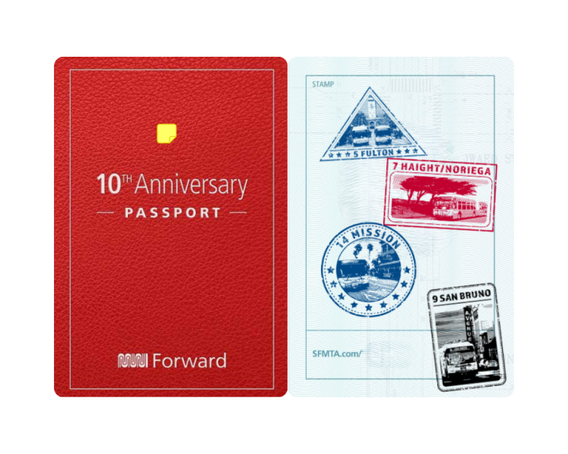 Image of Muni Forward Passport with stamps